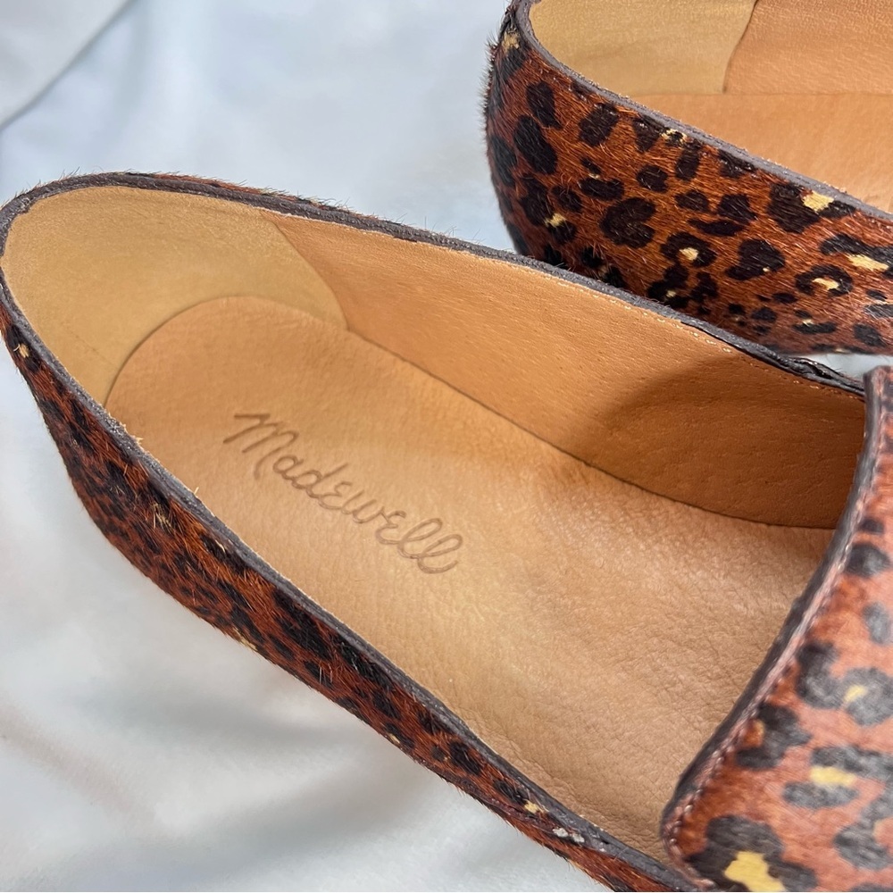 MADEWELL The Frances Skimmer in Painted Leopard Calf Hair Sz 6.5 - Picture 11 of 15